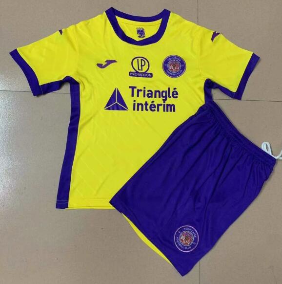 Kids Toulouse FC Away Soccer Kits Shirt with Shorts 2020/21